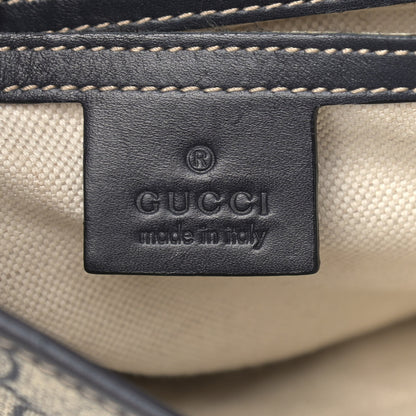 Gucci GG Plus Monogram Sellieria Calfskin Small Flap Messenger Bag Beige Blue 6 of 10