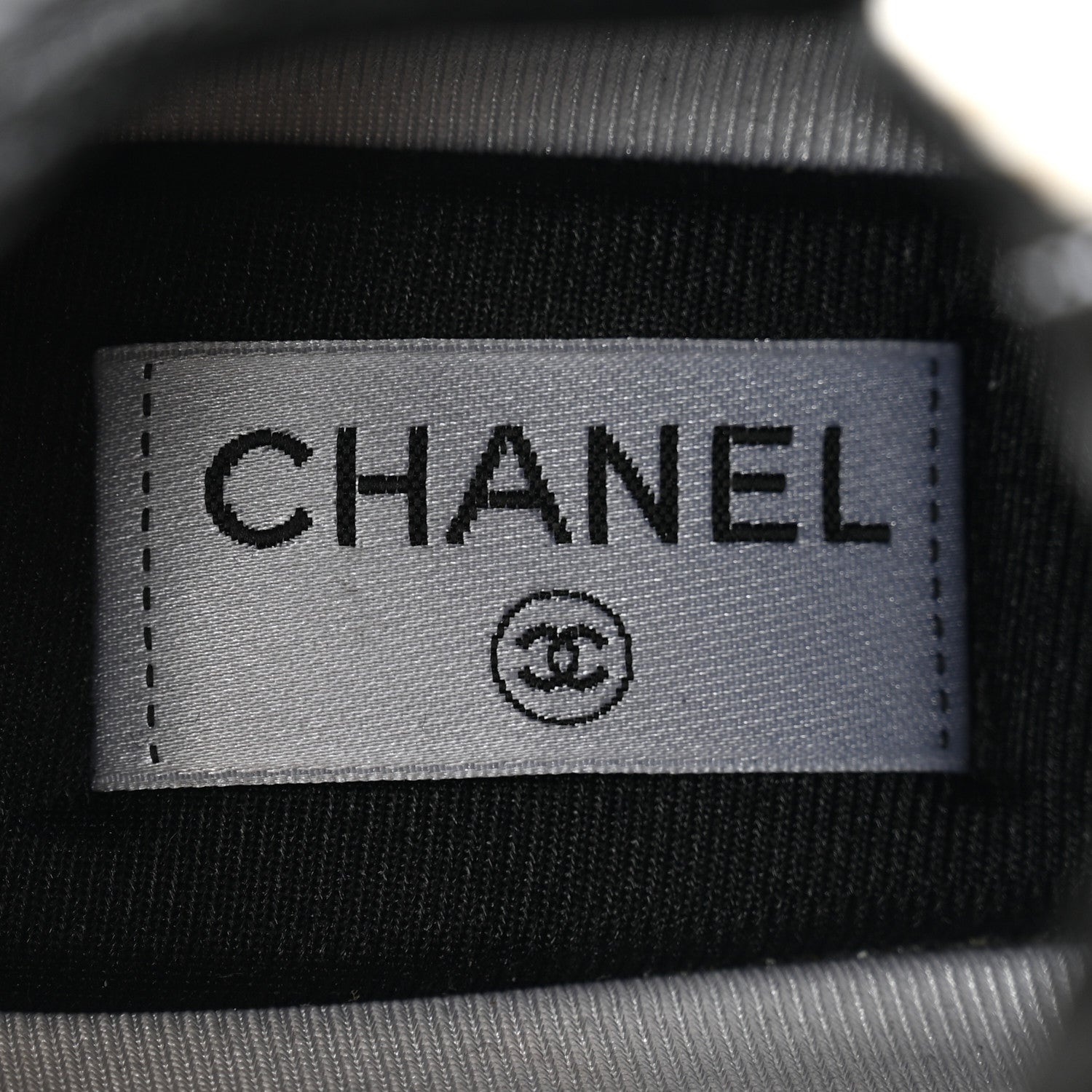 Chanel Mesh Suede Calfskin Grained Calfskin Womens CC Sneakers 39 White Black 6 of 11