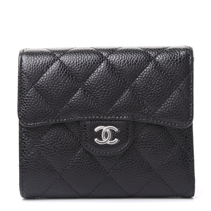 Chanel Caviar Quilted Compact Flap Wallet Black 1 of 10