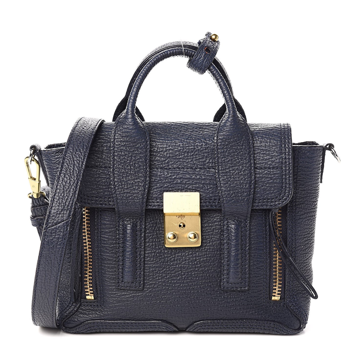 3.1 Textured Calfskin Mini Pashli Satchel Ink