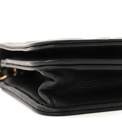 Chanel Caviar Quilted Boy Wallet On Chain WOC Black 10 of 12
