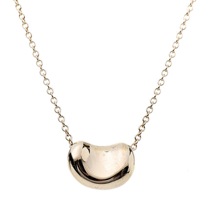 Tiffany 18K Yellow Gold 12mm Elsa Peretti Bean Pendant Necklace 4 of 7