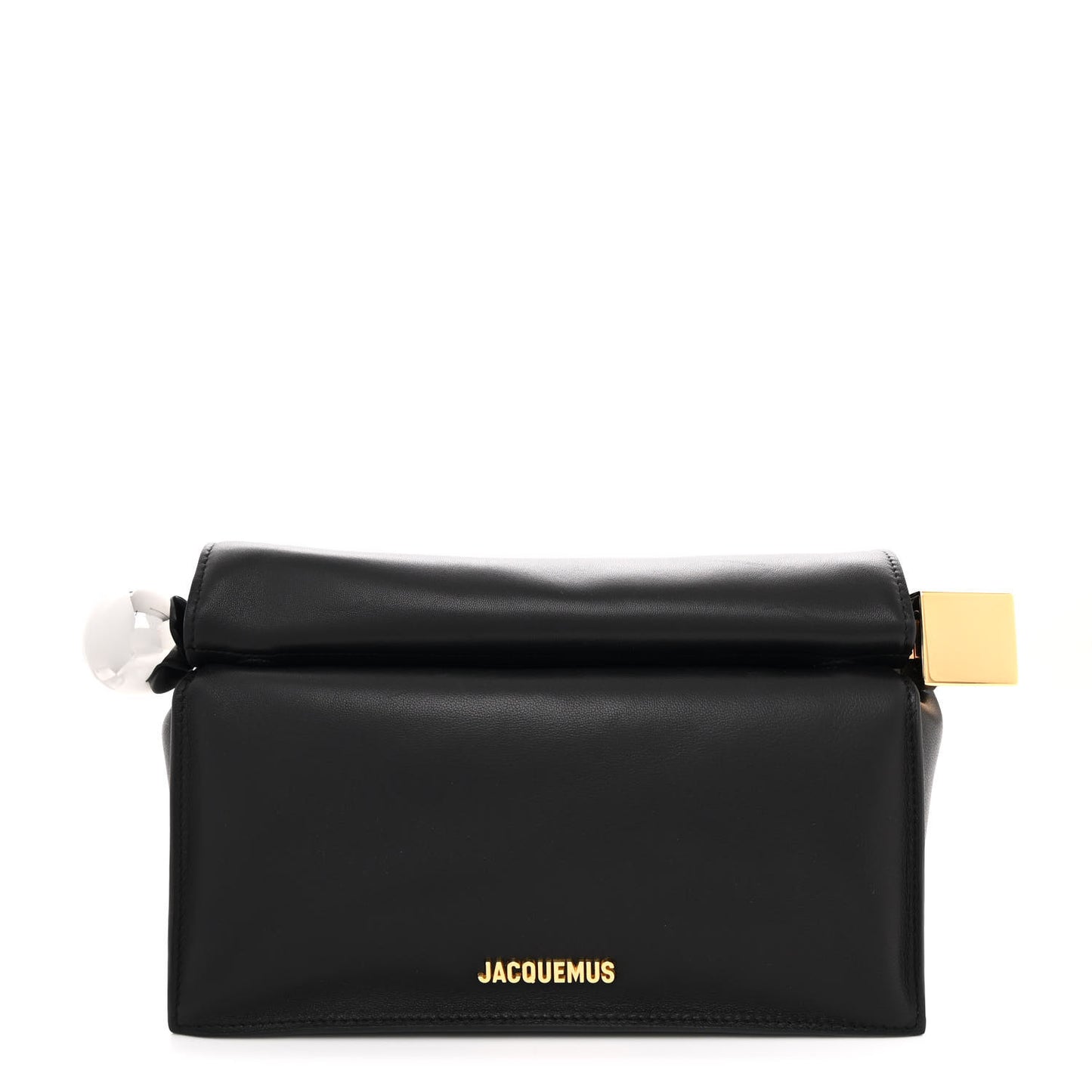 Smooth Calfskin La Pochette Rond Carre Black