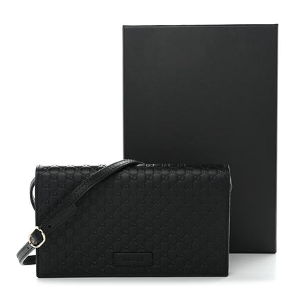 Gucci Soft Microguccissima Crossbody Wallet Black 10 of 10