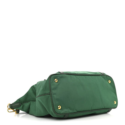 Prada Tessuto Nylon Saffiano Tote Oleandro 4 of 16