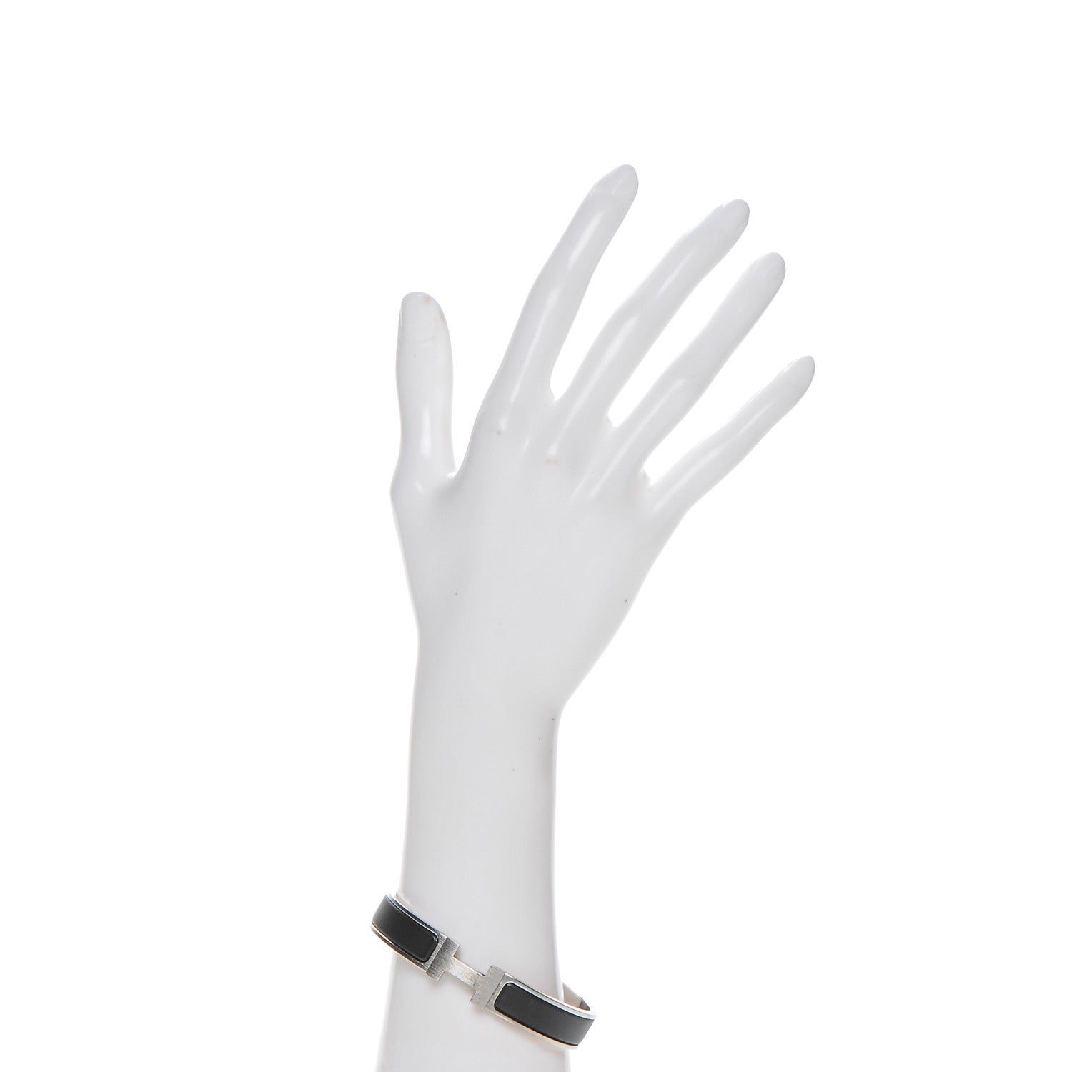 Hermes Matte Enamel Narrow Clic Clac HH Bracelet GM Black 2 of 4