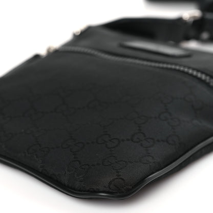 Gucci Nylon Monogram Mini Flat Messenger Bag Black 9 of 9