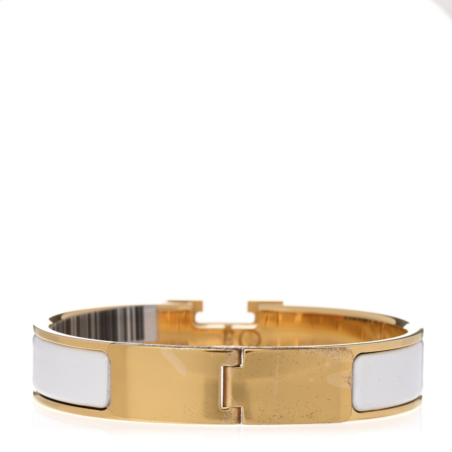 Hermes Enamel Narrow Clic Clac H Bracelet PM White 2 of 3