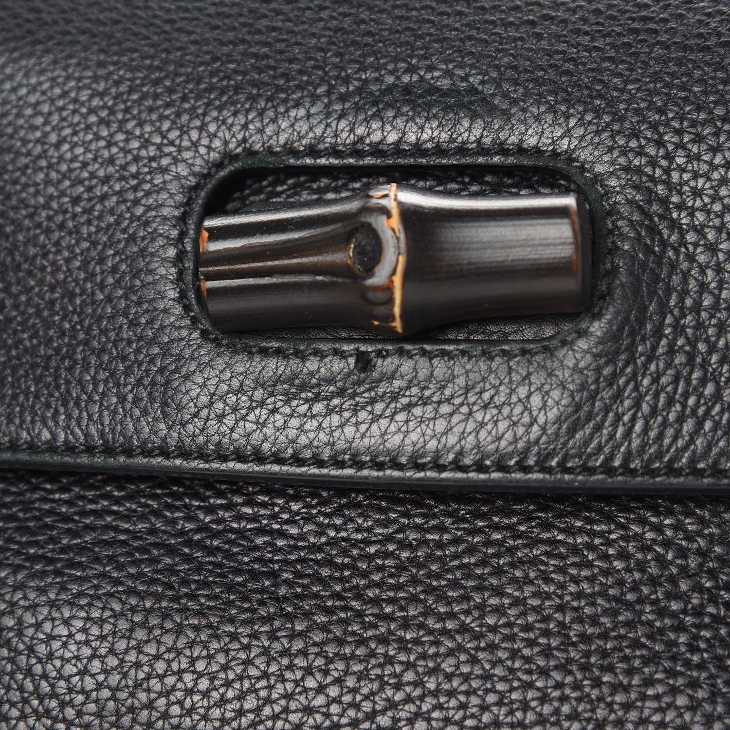 Gucci Cellarius Calfskin Small Bamboo Daily Top Handle Bag Black 16 of 16