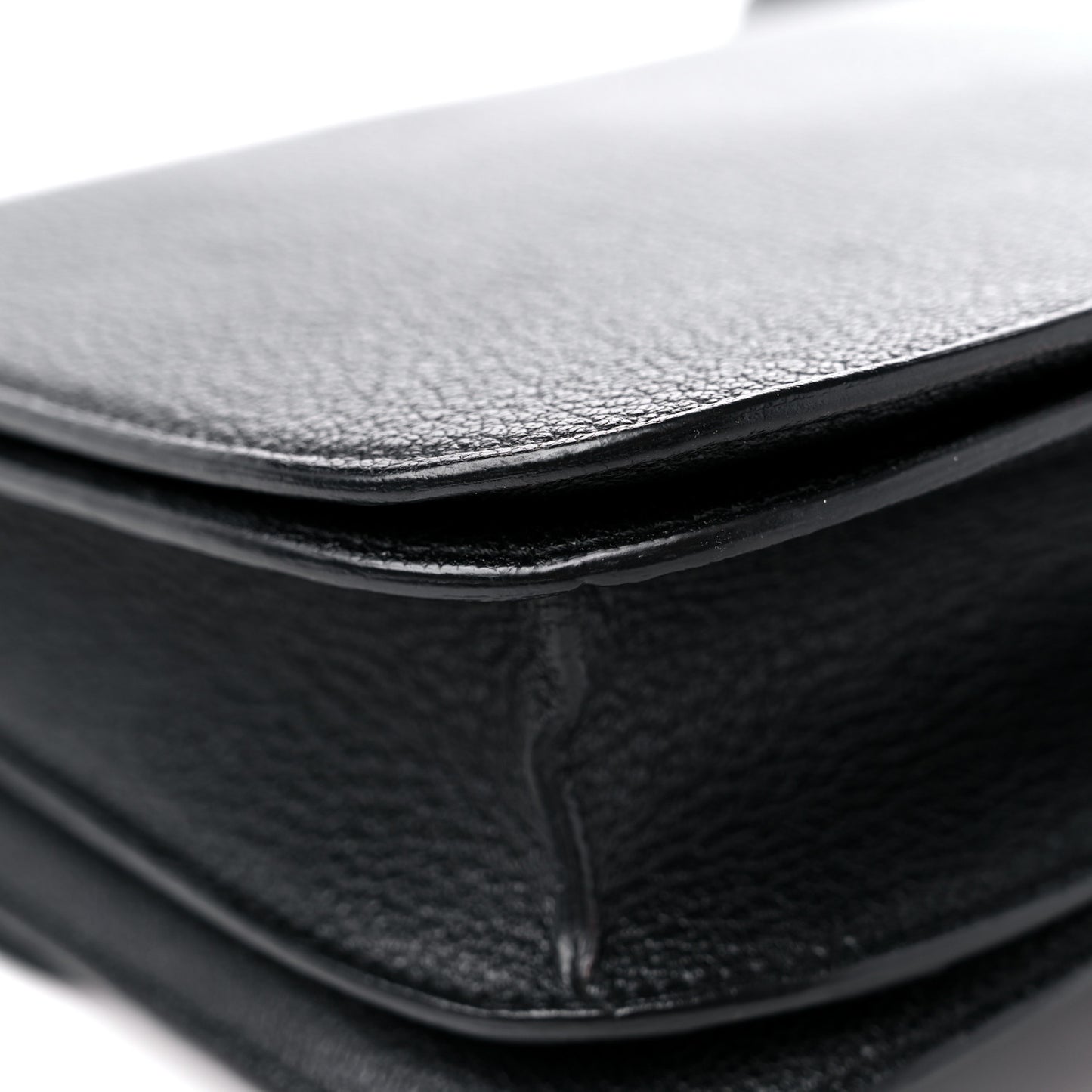 Goatskin Medium Classic Box Flap Bag Black