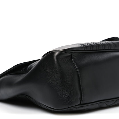 Gucci Calfskin Matelasse Large GG Marmont Shoulder Bag Black 9 of 11