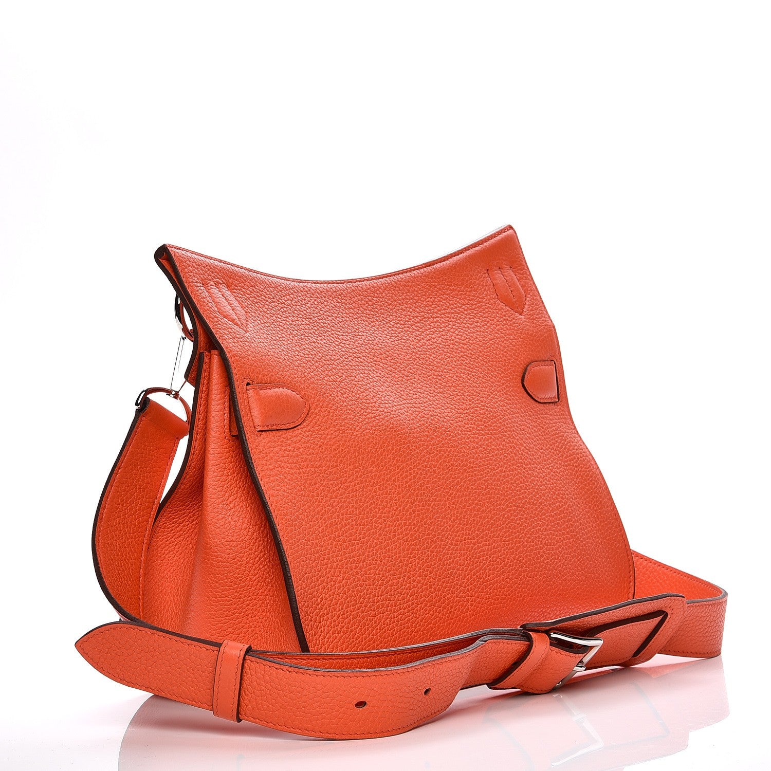 Hermes Taurillon Clemence Jypsiere 31 Orange Poppy 3 of 7