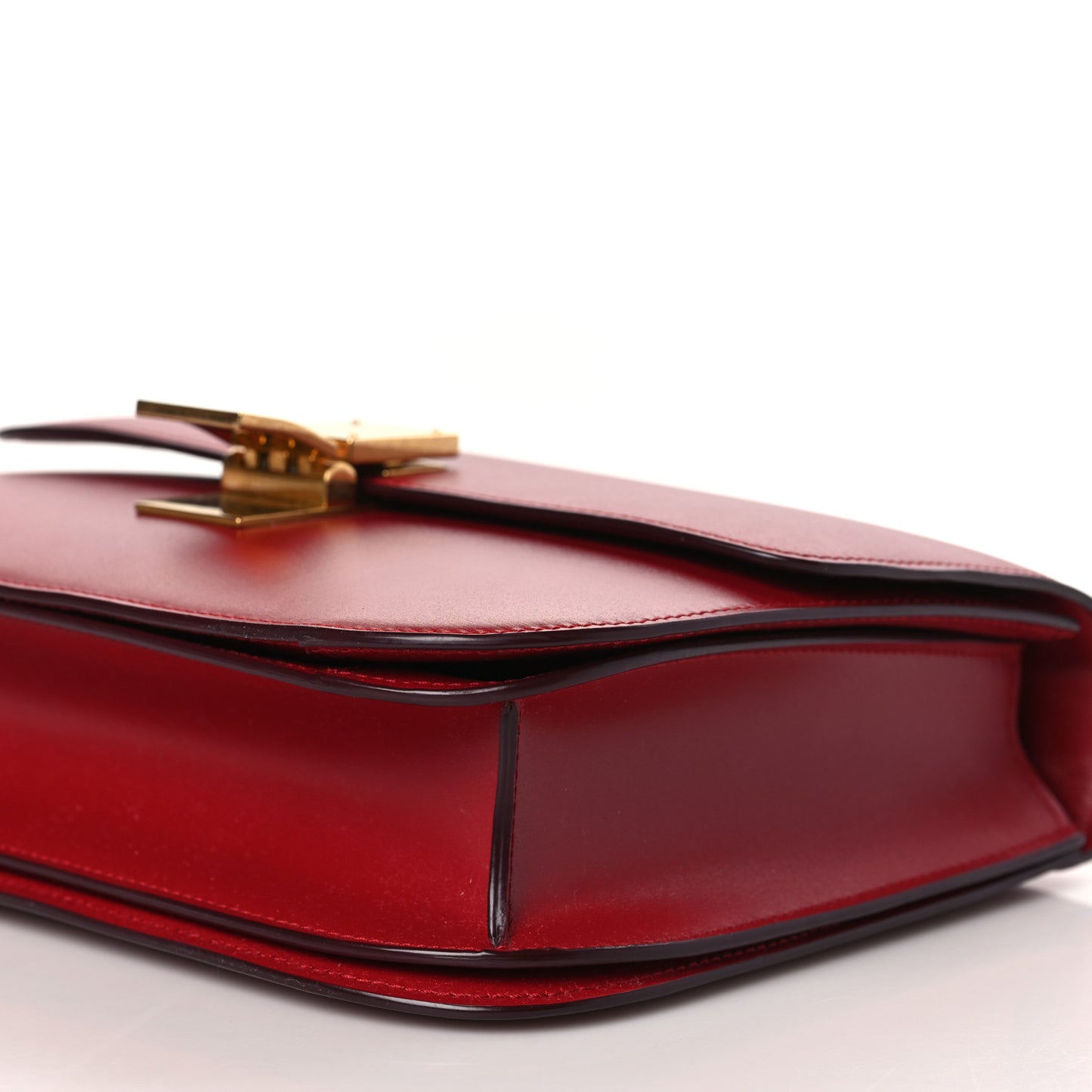 Box Calfskin Medium Classic Box Flap Bag Red