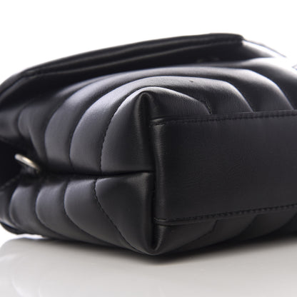 Saint Laurent Calfskin Y Quilted Monogram Toy Loulou Crossbody Bag Black 5 of 8