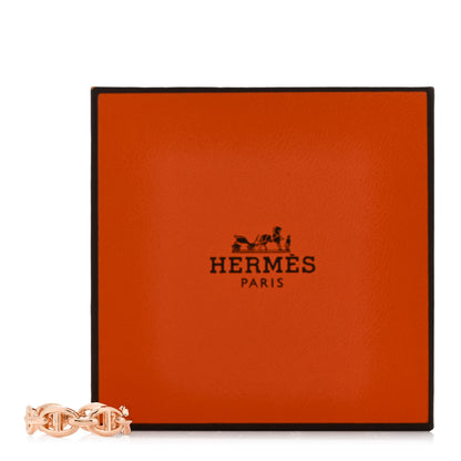 Hermes 18K Rose Gold PM Chaine d'Ancre Enchainee Ring 52 6 9 of 9