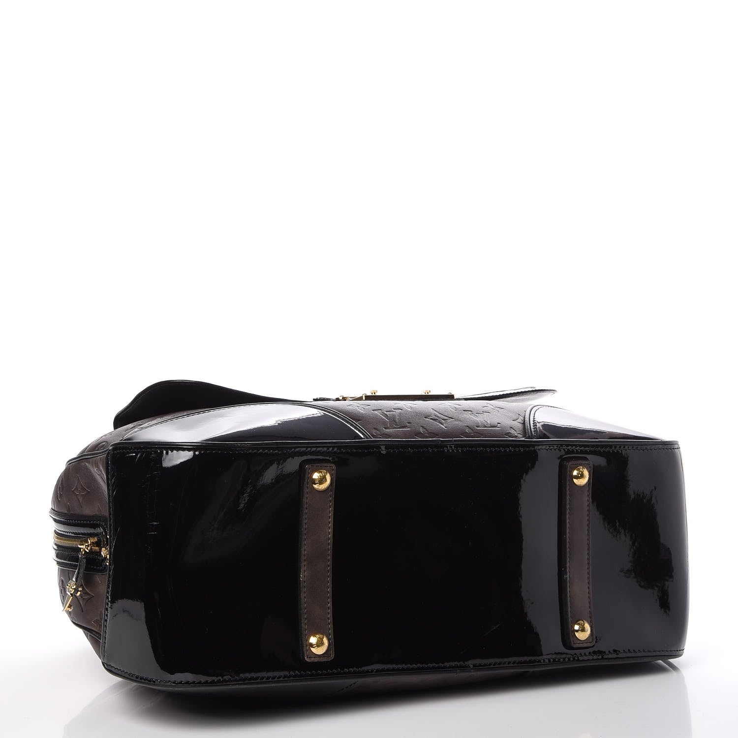 Louis Vuitton Cuir Patent Embossed Monogram Alizee Grey 4 of 8