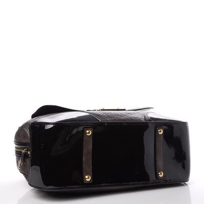 Louis Vuitton Cuir Patent Embossed Monogram Alizee Grey 4 of 8