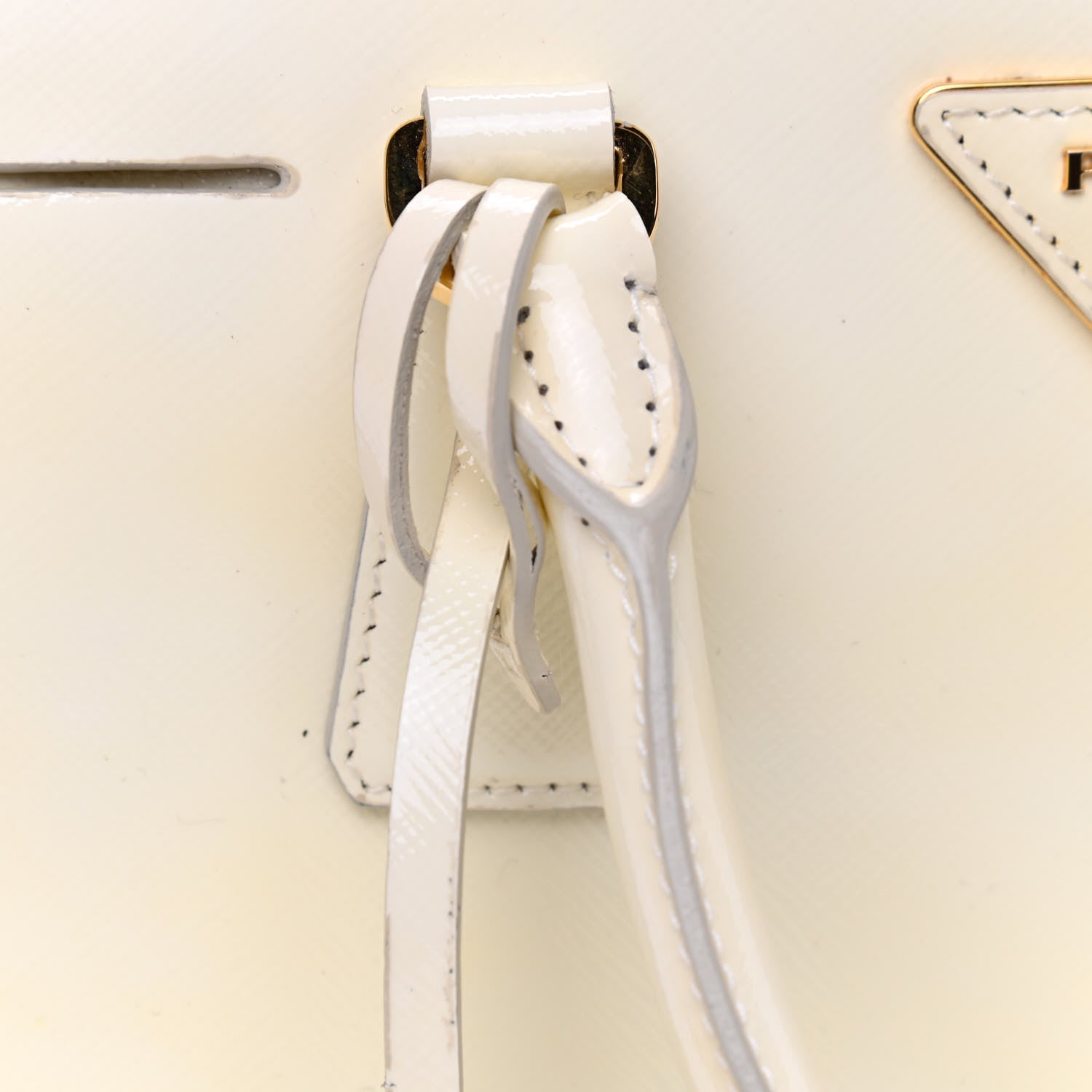 Prada Saffiano Vernice Mini Galleria Double Zip Tote Bianco 8 of 11