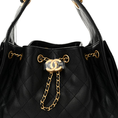 Chanel Caviar Quilted Small Chanel 25 Handbag Black 8 of 11