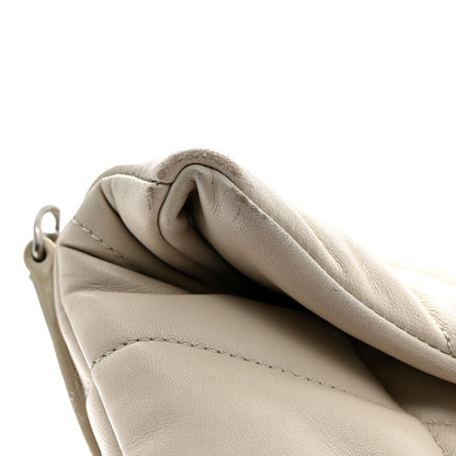 Saint Laurent Lambskin Quilted Toy Loulou Puffer Monogram Chain Satchel Crema Soft 15 of 20