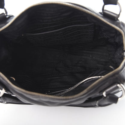 Prada Soft Calf Bowler Tote Black 5 of 9