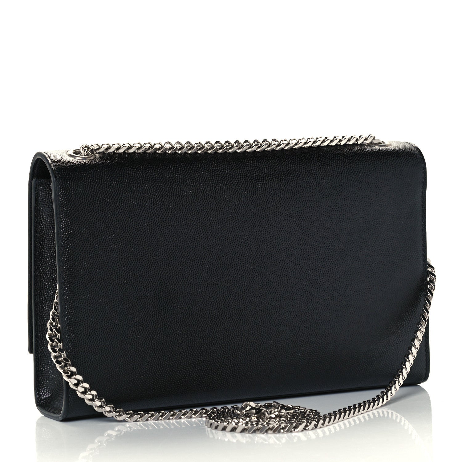 Saint Laurent Grain De Poudre Medium Classic Monogram Kate Satchel Black 3 of 11