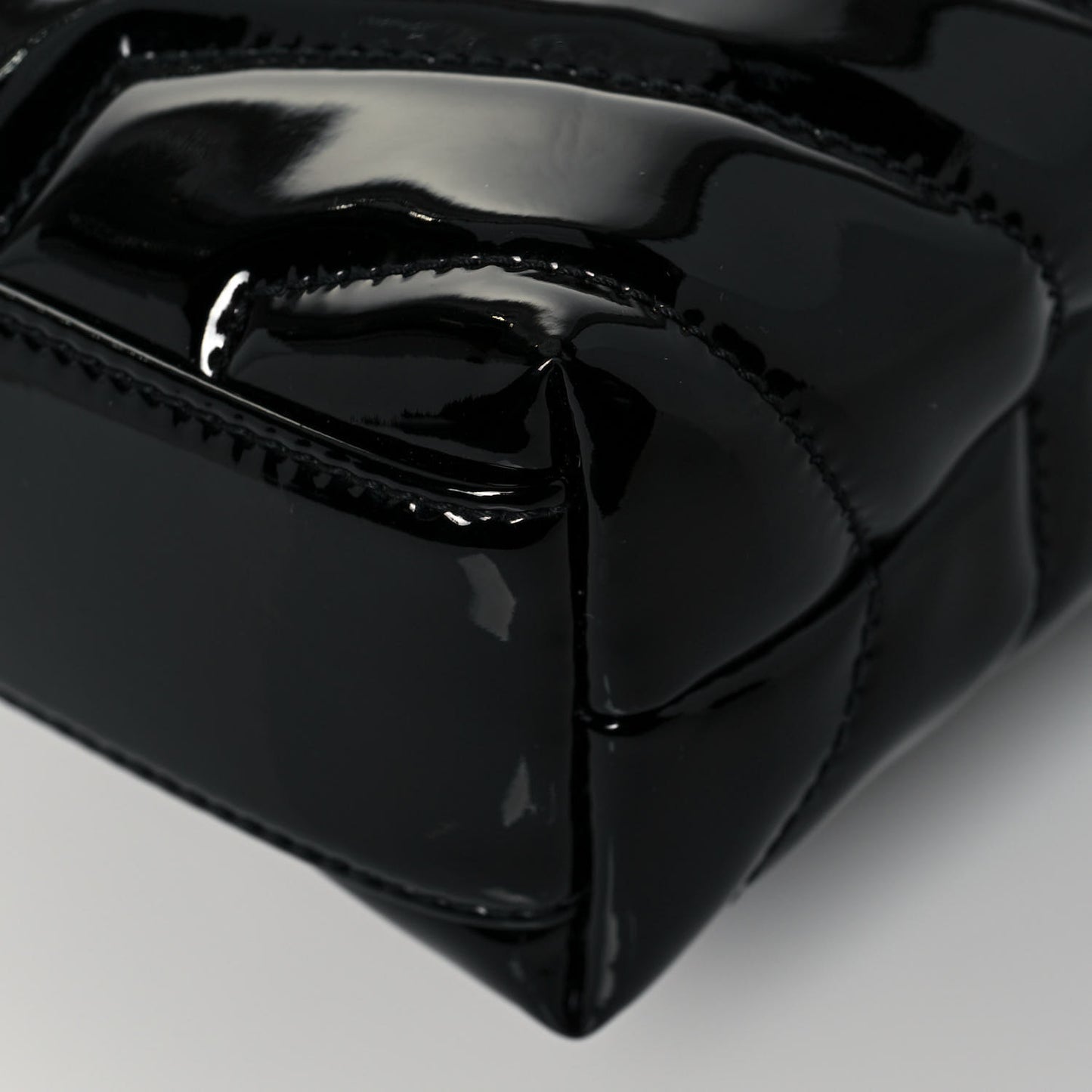 Patent Y Quilted Monogram Toy Loulou Crossbody Bag Black