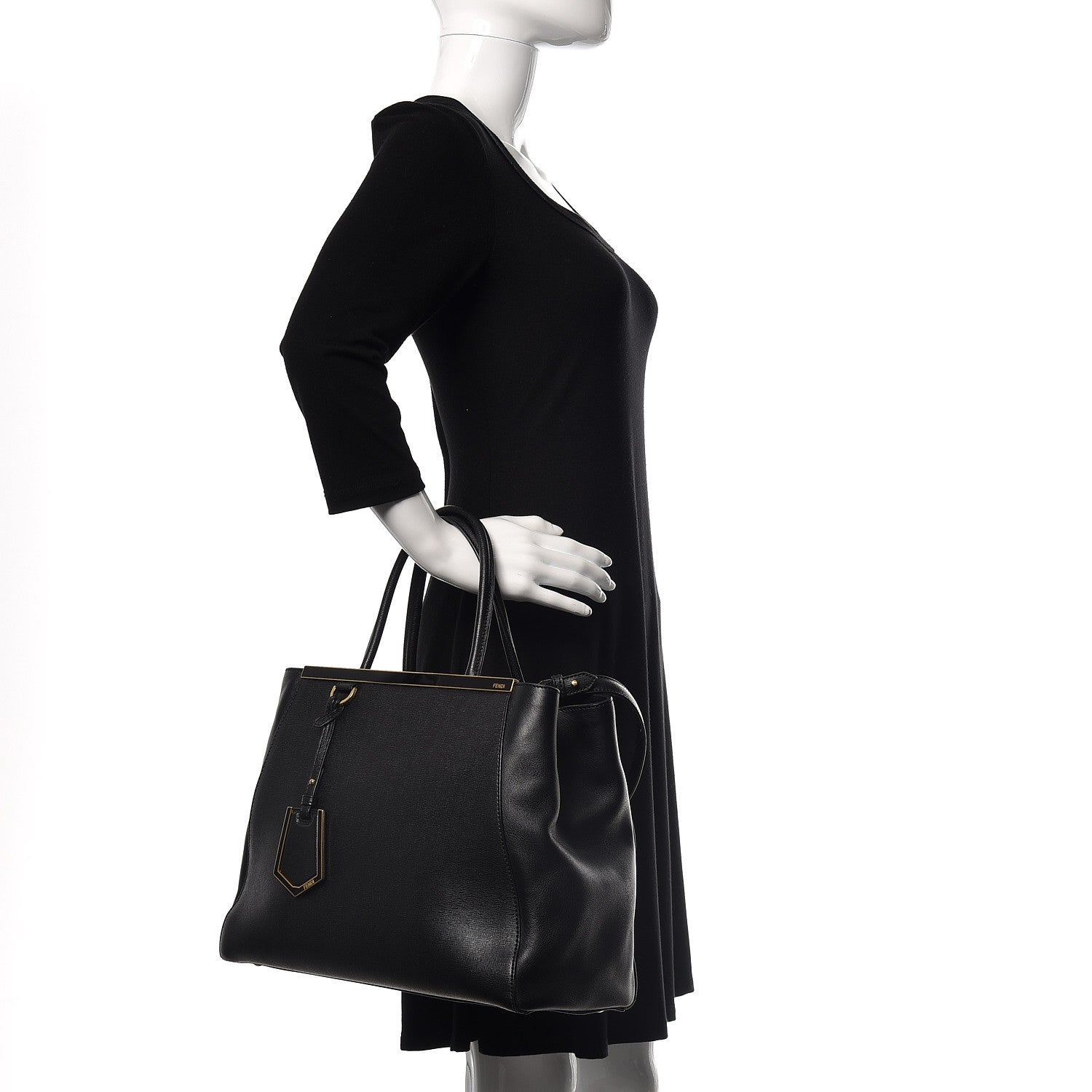 Fendi Vitello Elite Regular 2Jours Tote Black 2 of 23