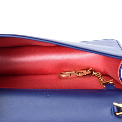 Gucci Velvet Matelasse GG Marmont Mini Bag Cobalt Blue 4 of 8