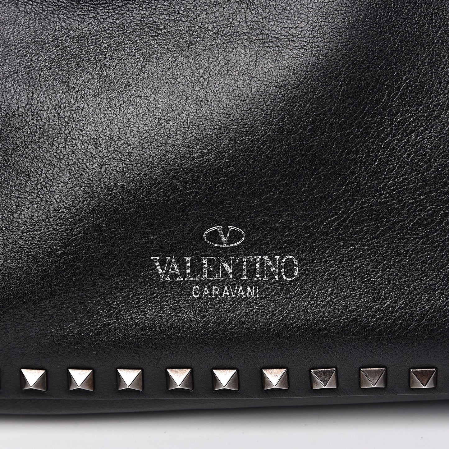 Calfskin Large Rockstud All Over Flip-Lock Messenger Bag Black