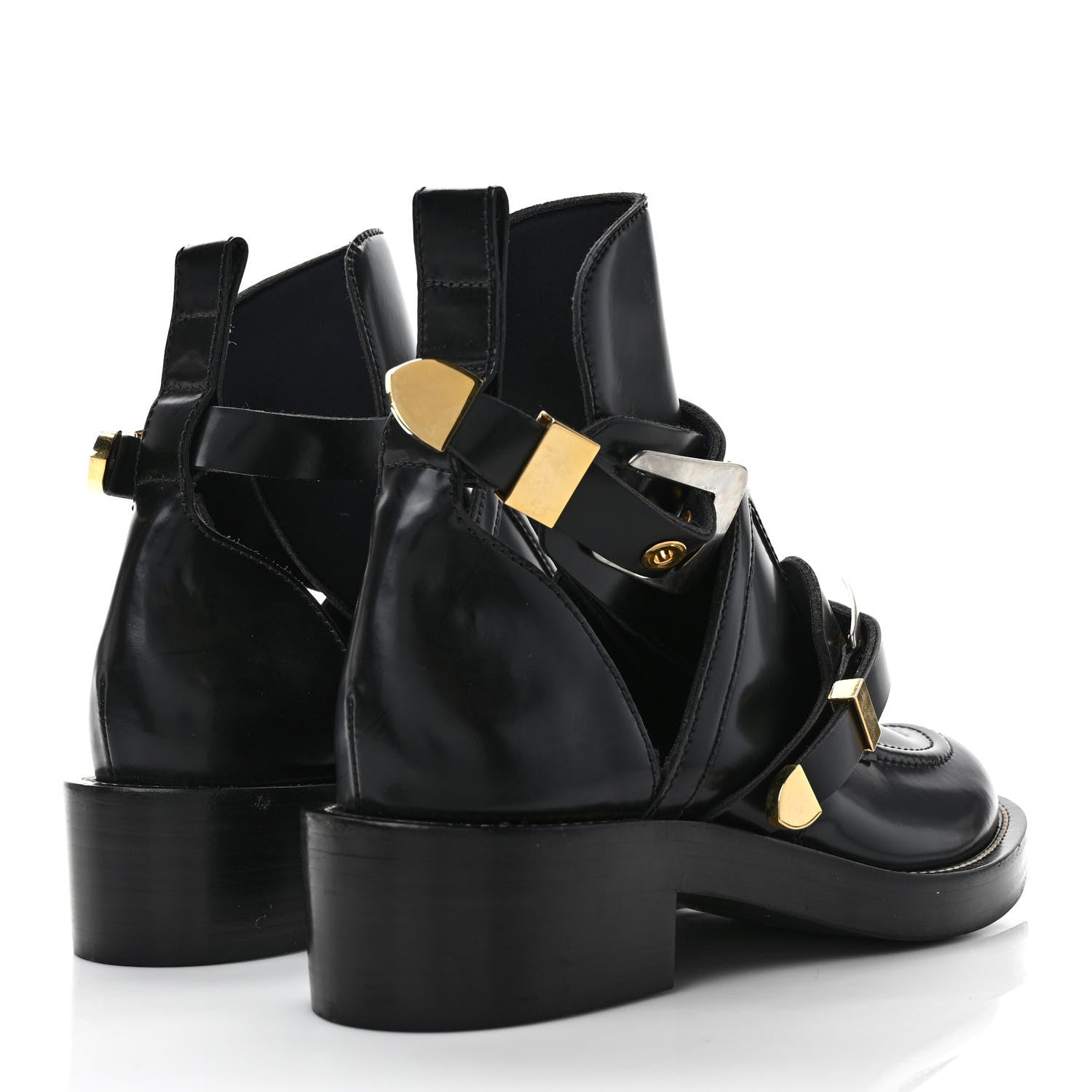 Balenciaga Brushed Calfskin Ceinture Ankle Boots 41 Black 4 of 7