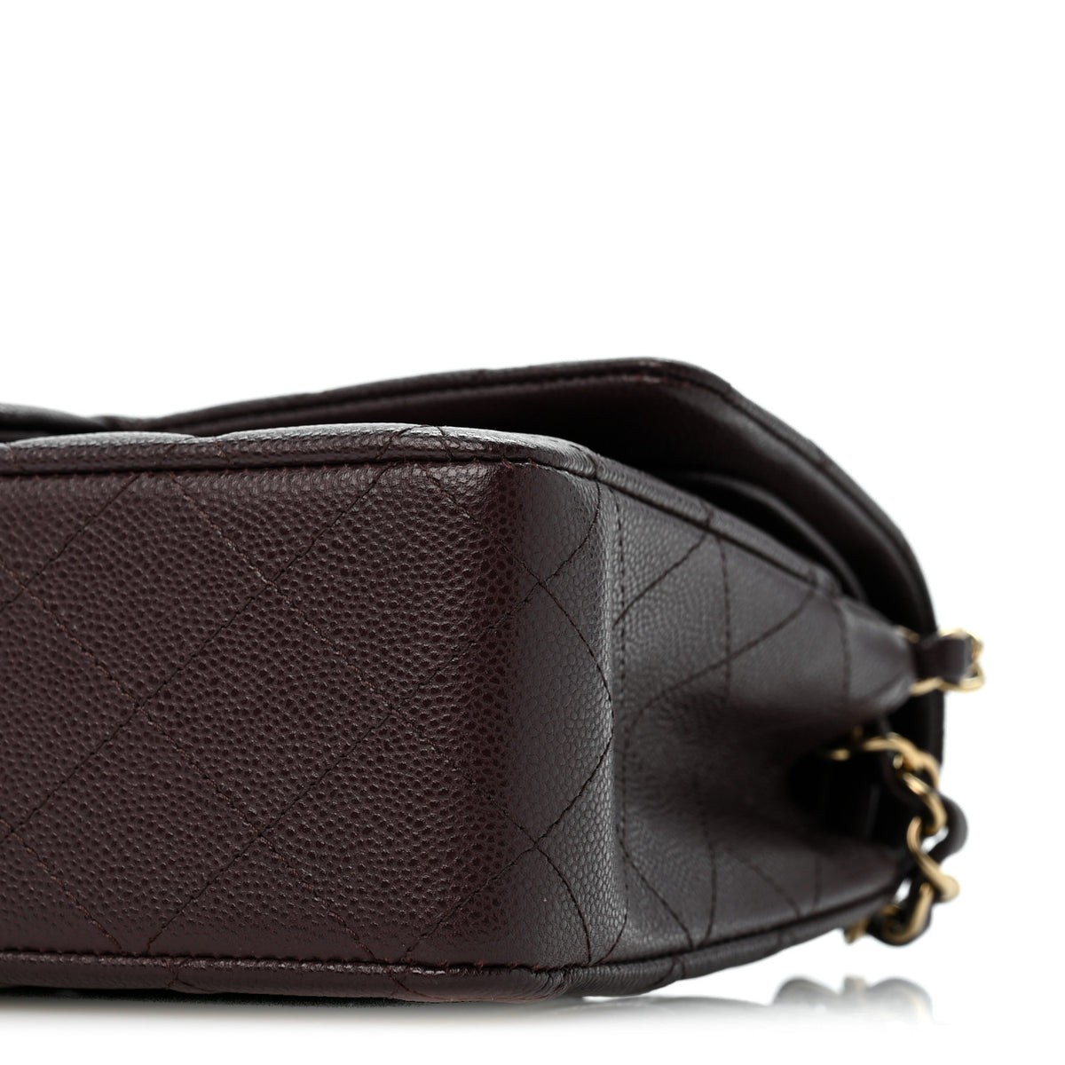 Chanel Caviar Quilted Medium Double Flap Dark Brown 10 of 12