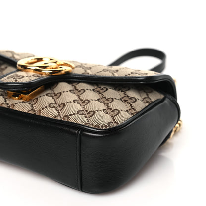 Gucci Monogram Matelasse Diagonal Mini GG Marmont Shoulder Bag Beige Black 9 of 9
