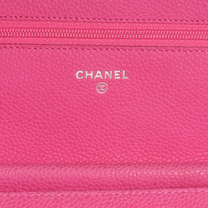 Chanel Caviar Wallet on Chain WOC Hot Pink 6 of 8