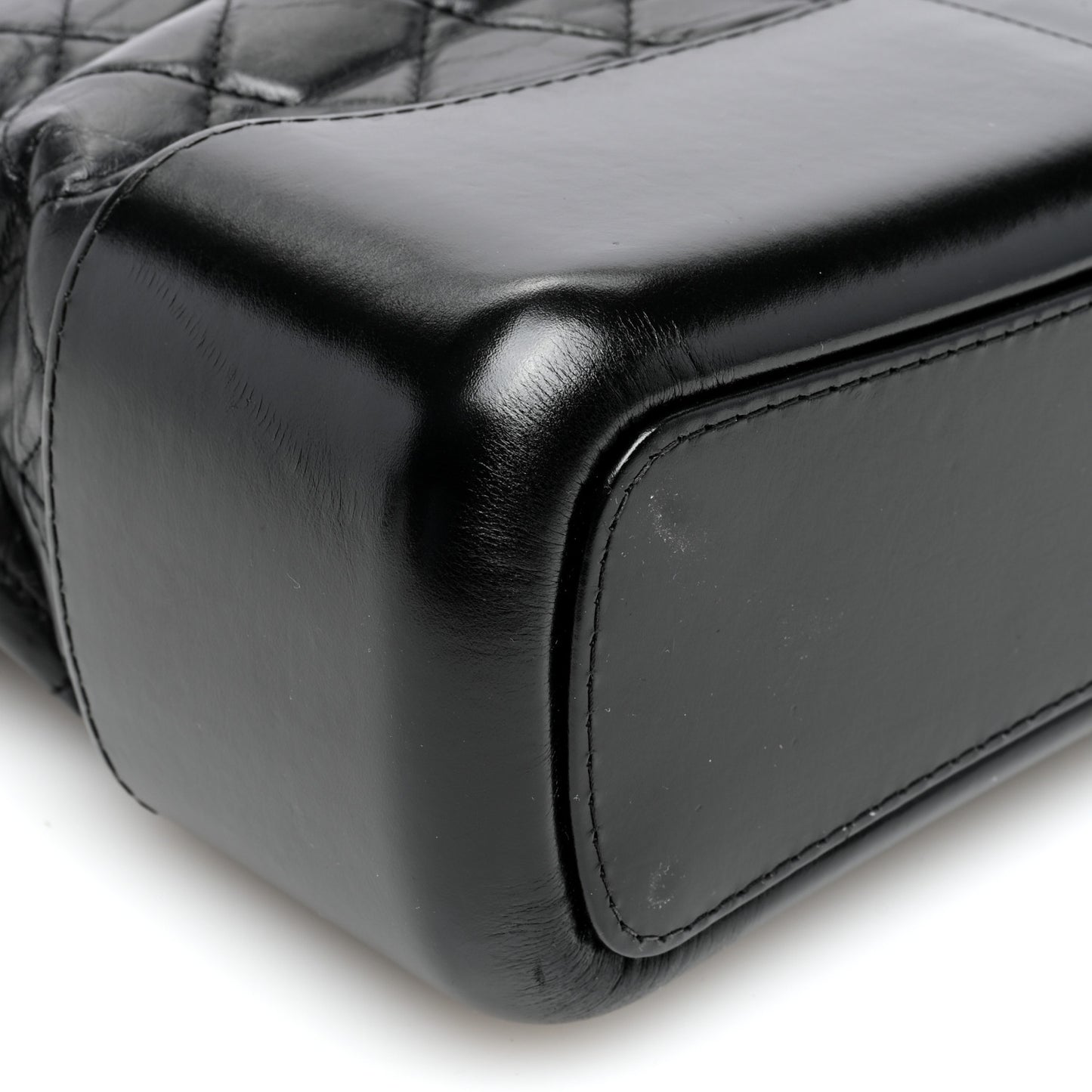 Aged Calfskin Quilted Medium Gabrielle Hobo Black