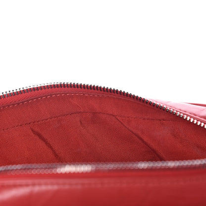 Chanel Aged Calfskin Quilted Medium Chain Detail Flap Red 15 of 15