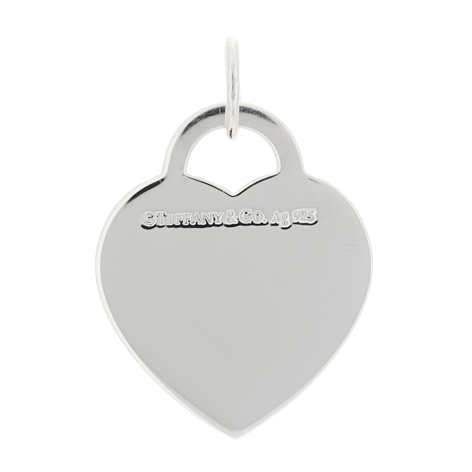 Tiffany Sterling Silver Enamel LOVE YOU Heart Charm Blue 3 of 4