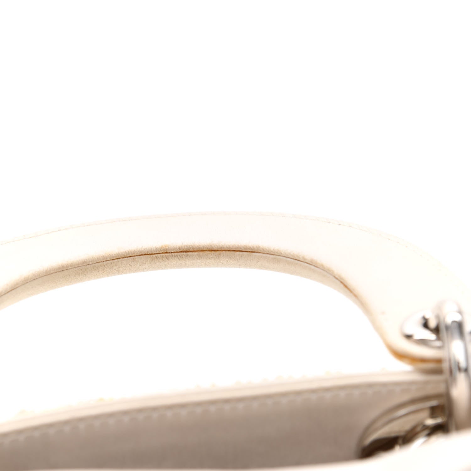 Christian Dior Satin Beaded Floral Embroidered Mini Lady Dior White Multicolor 12 of 13