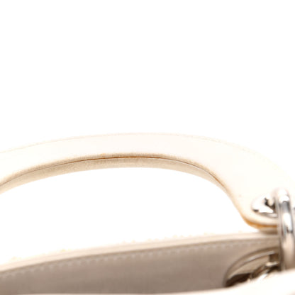 Christian Dior Satin Beaded Floral Embroidered Mini Lady Dior White Multicolor 12 of 13