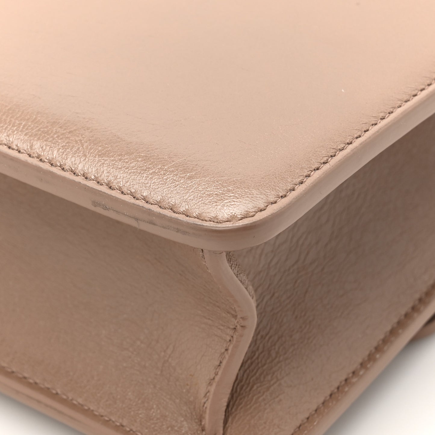 Shiny Crinkled Lambskin 30 Montaigne Flap Bag Fard