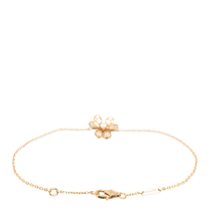 Van Cleef & Arpels 18K Yellow Gold Diamond Mini Frivole Pave Bracelet 3 of 6