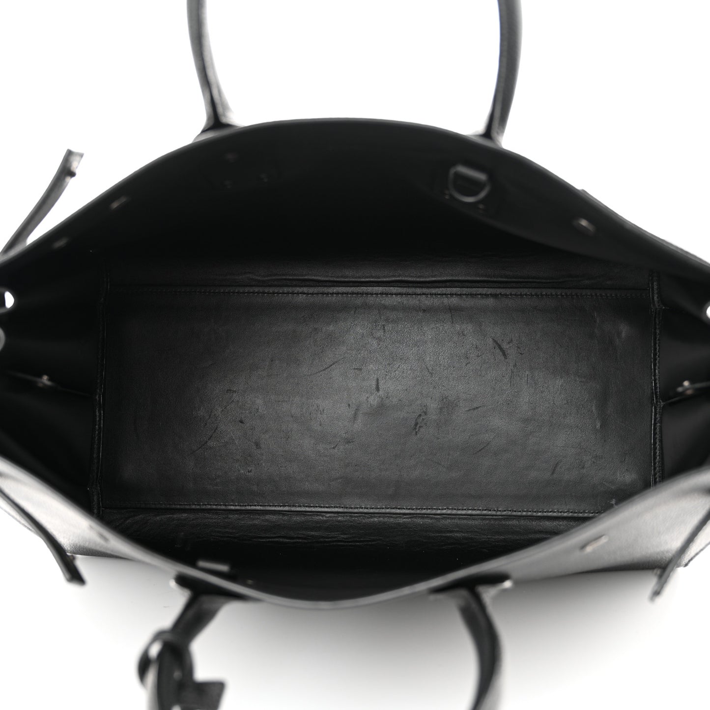 Grained Calfskin Large Sac De Jour Carryall Black