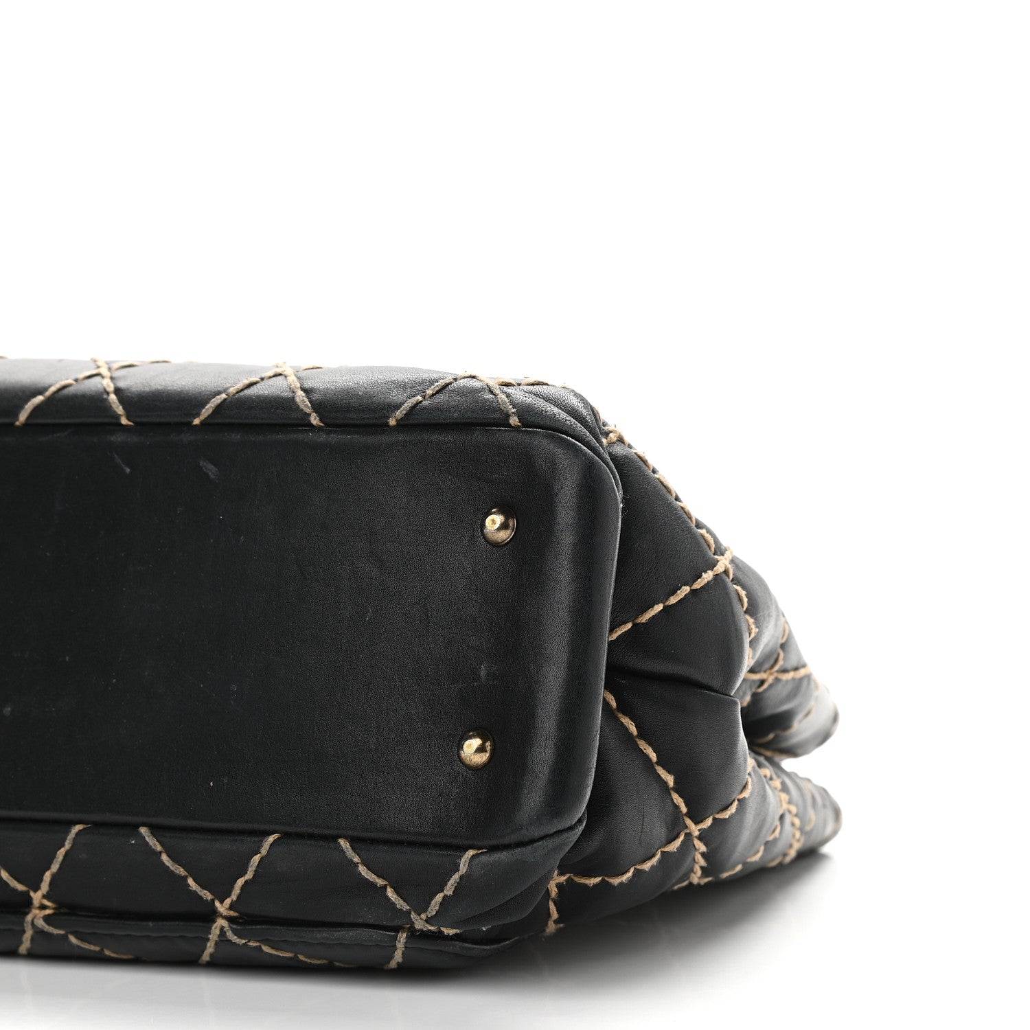 Chanel Calfskin Wild Stitch Shoulder Bag Black 5 of 11