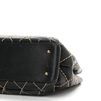 Chanel Calfskin Wild Stitch Shoulder Bag Black 5 of 11