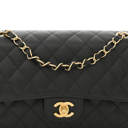 Chanel Caviar Quilted Medium Double Flap Black 8 of 12