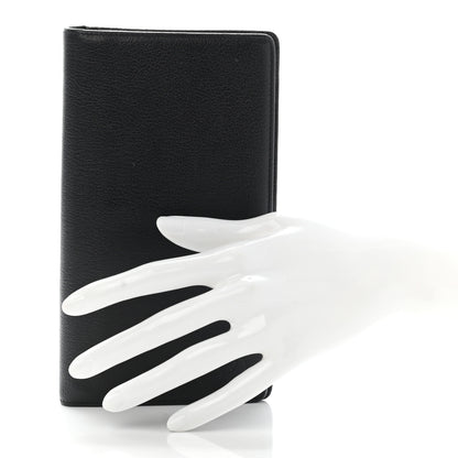 Chanel Goatskin Camellia Embossed Yen Wallet Black 2 of 17