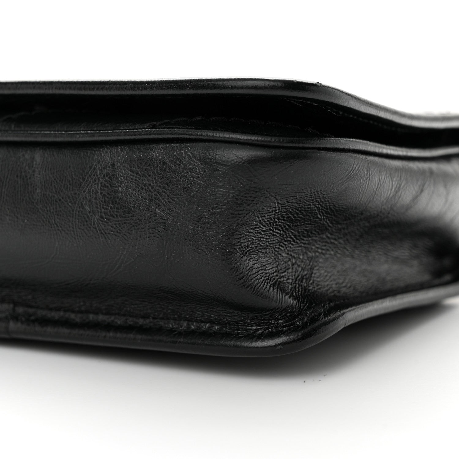 Saint Laurent Crinkled Calfskin Matelasse Monogram Niki Chain Wallet Black 10 of 10