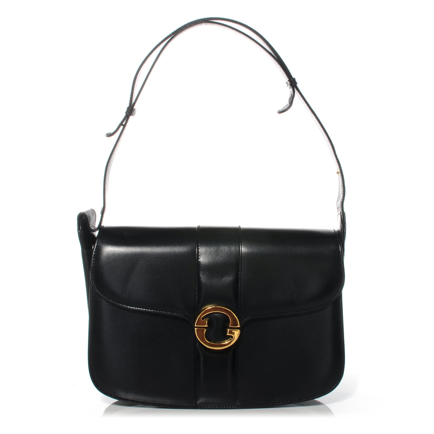 Leather Shoulder Bag Black