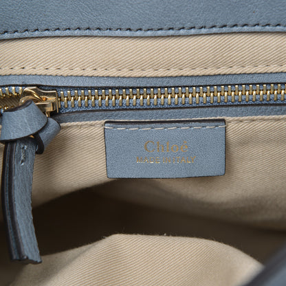 Chloe Suede Calfskin Small Faye Backpack Cloudy Blue 7 of 8