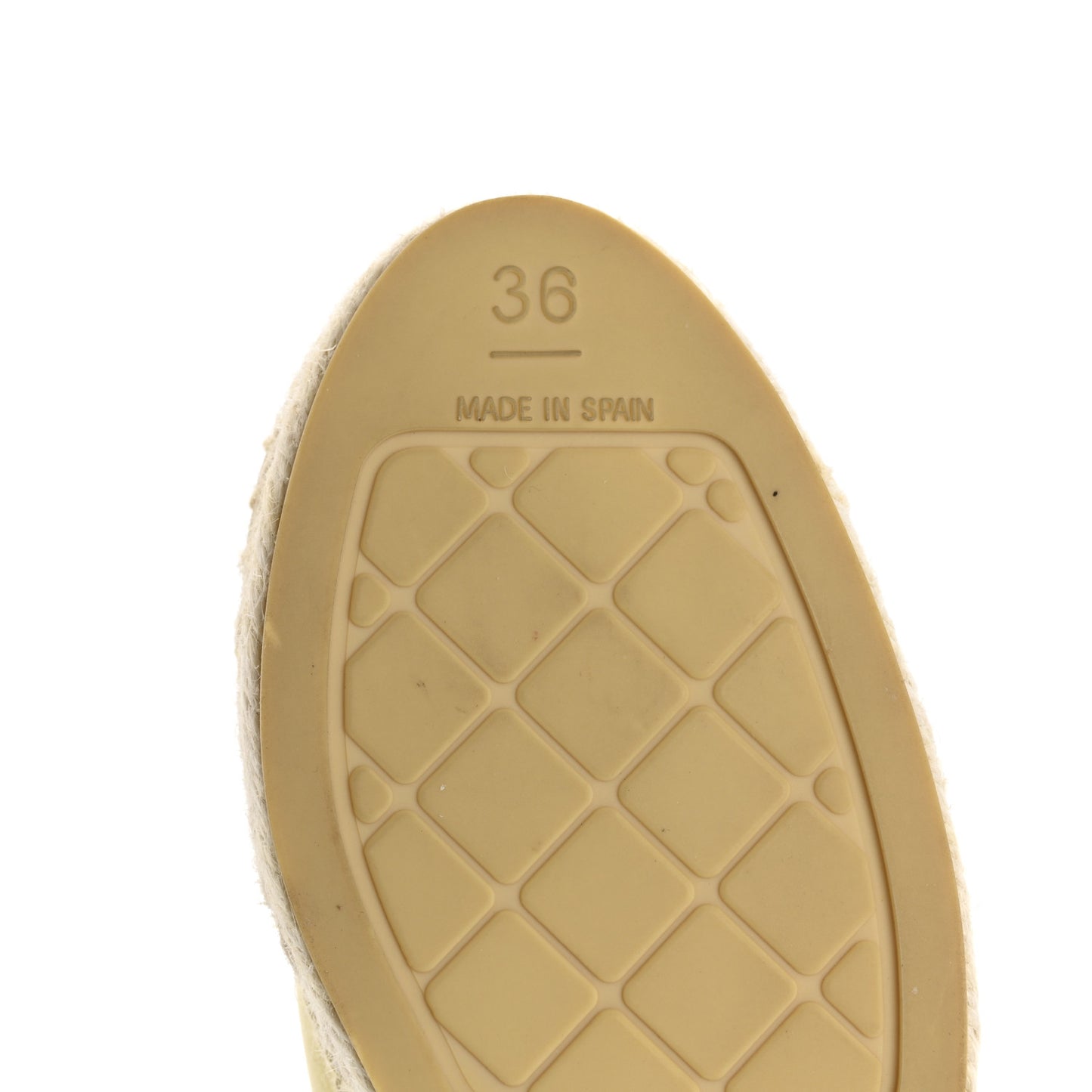 Lambskin CC Espadrilles 36 Yellow